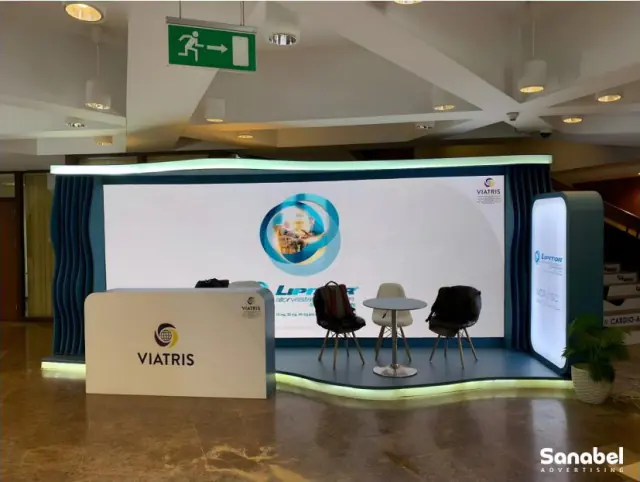 Exhibition stand built by Sanabel Advertising